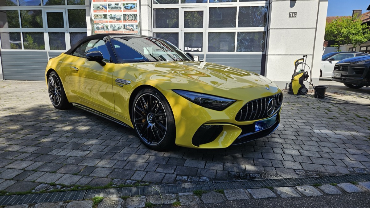 Mercedes-AMG SL · Solar Yellow im GT Service Studio in Eichenau bei München